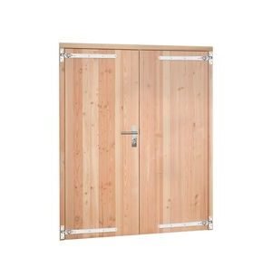 Douglas dubbele dichte deur inclusief kozijn, 168 x 201 cm, onbehandeld