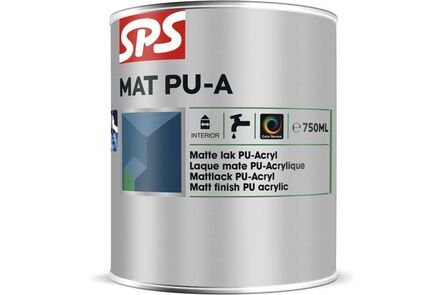sps mat pu-a acryllak mat wit 750ml voor binnen