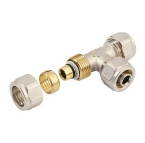 Bonfix t-koppeling 3x alu-knel 16x16x16mm