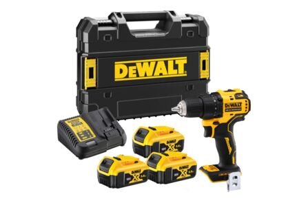 DeWALT accu schroefboormachine xr DCD708P3T-QW incl 3 accu's en 1 lader 18v inclusief TSTAK