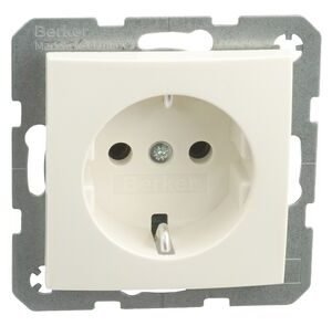 Berker S1 Contactdoos Inbouw 1-Voudig Randaarde Polarwit
