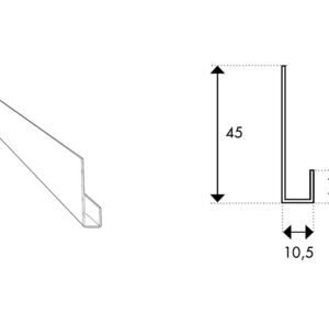 Trespa Pura Proface YOIN-U Eindprofiel Gevelstrook PU08 Romantic Walnut