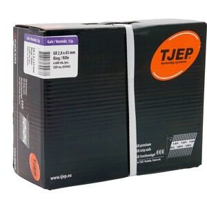 Tjep gr stripnagel gr 28/63 geringd platkop verzinkt strip 4600st 2,8x63mm