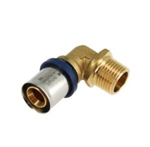 bonfix alu-pers kniekoppeling kiwa/komo (buitendr x alu-pers) 1/2x16mm