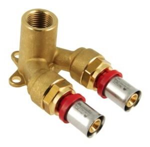 Bonfix doorstroom muurplaat kiwa/komo alu-pers x 1/2 binnendraad x alu-pers 16x1/2x16mm