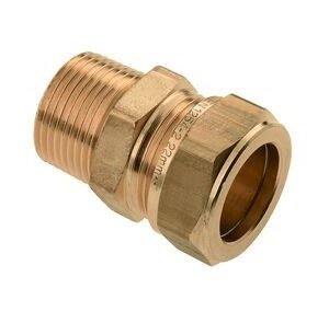 bonfix puntstuk messing kiwa/gastec buitendraad x knel 1/2x15mm conisch