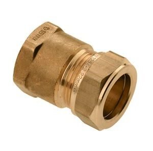 bonfix schroefbus messing binnendraad x knel 1/2x15mm