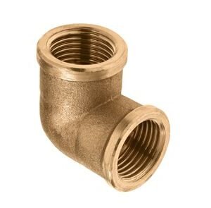 bonfix kniekoppeling messing 2x binnendraad 1/2x1/2inch