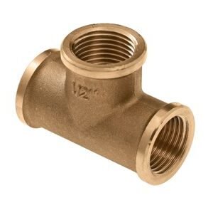 bonfix t-stuk messing 3x binnendraad 1/2x1/2x1/2inch