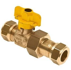 bonfix gaskogelkraan messing gastec knel x 15mm