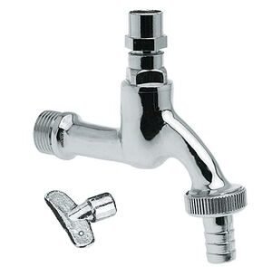 bonfix tapkraan verchroomd 1/2inch met slangwartel en sleutel