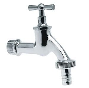 bonfix tapkraan verchroomd 1/2inch met kruk en wartel