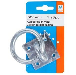 Aanlegring 50x50mm verzinkt