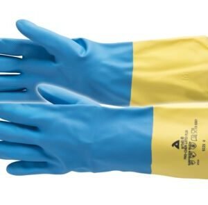 artelli handschoen pro-chem latex plus maat 10 geel/blauw 1 paar