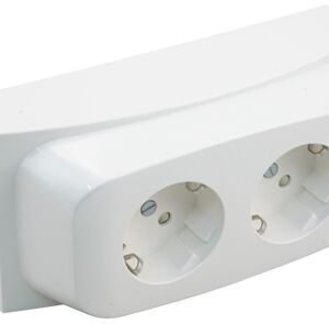 attema k40 contactdoos 2-voudig randaarde polarwit