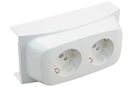 attema k40 contactdoos 2-voudig randaarde polarwit