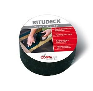 cobra bitudeck afdekband zwart rol 10m 1,5x75mm