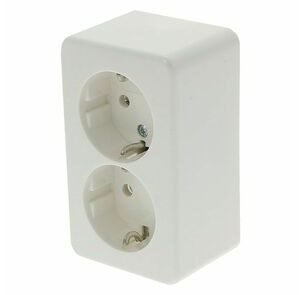 berker ap opbouw contactdoos 2voud randaarde polarwit