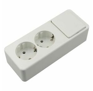 berker opbouw contactdoos 2voud randaarde schakelaar polarwit