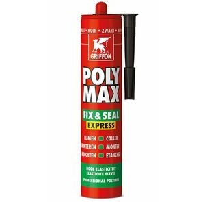 bison/griffon polymax lijmkit express zwart 435gr