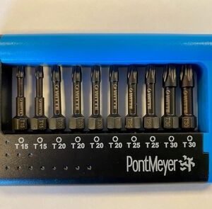 PontMeyer combi-box impact torx 10-delig 2x T15 / 4x T20 / 2x T25 / 2x T30 10st