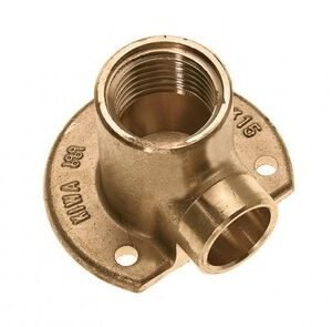 bonfix muurplaat messing binnendraad x cap laag 1/2x15mm