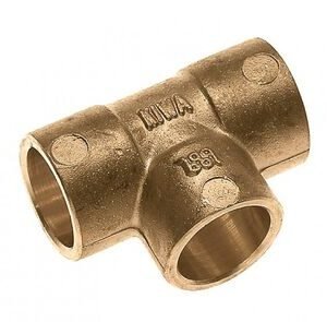 bonfix t-stuk messing 3x cap 15x15x15mm