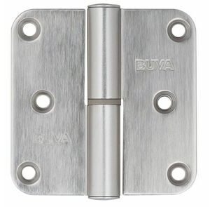 buva paumelle ronde hoeken binnendeur links 80x80mm rvs-look