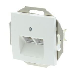 Berker S1 Contactdoos telefoon/data 2x8-Polig Inbouw Polarwit
