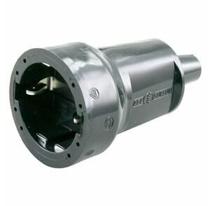 contrastekker pvc randaarde 10/16a zwart