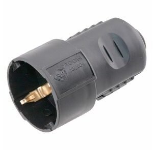 contrastekker randaarde 10/16a zwart