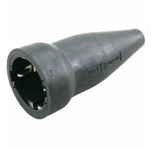 contrastekker volrubber randaarde 10/16a zwart