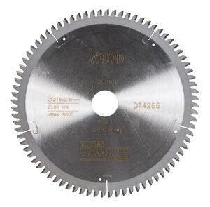 DeWALT cirkelzaagblad DT4286-QZ 80-tands 216x30mm