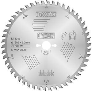 DeWALT cirkelzaagblad DT4346-QZ 60-tands 305x30mm