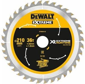 DeWALT cirkelzaagblad xtreme runtime DT99566-QZ 36-tands 210x30mm