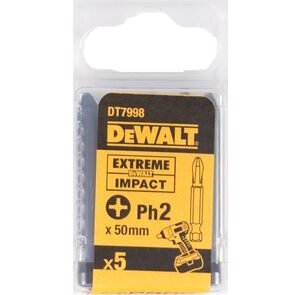 DeWALT schroefbit verlengd impact torsion phillips DT7998T-QZ ph2 50mm 5st