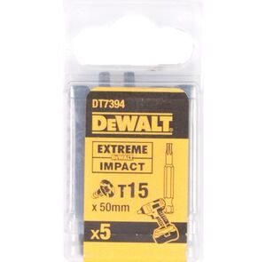DeWALT schroefbit verlengd impact torsion torx DT7394T-QZ t15 50mm 5st