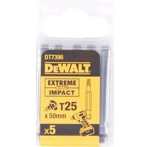 DeWALT schroefbit verlengd impact torsion torx DT7396T-QZ t25 50mm 5st