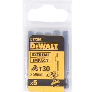 DeWALT schroefbit verlengd impact torsion torx DT7398T-QZ t30 50mm 5st