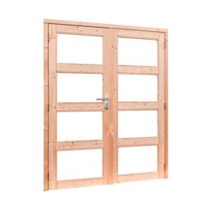 Douglas Dubbele Deur 4 Ruits Incl Beslag Hout 1690x2015mm