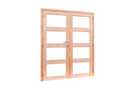Douglas Dubbele Deur 4 Ruits Incl Beslag Hout 1690x2015mm