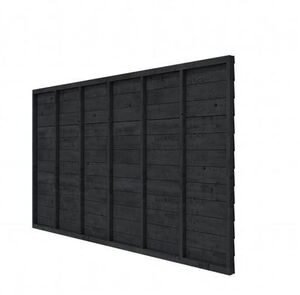 Douglas wandpakket zwart geïmpregneerd t.b.v. enkelzijdige wand Comfort/DHZ 371x224 cm