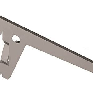 element drager staal enkel 2-haaks wit