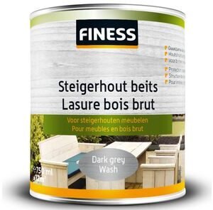 finess steigerhoutbeits binnen/buiten dark grey-wash 750ml