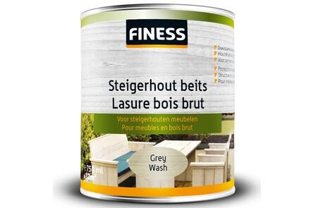 finess steigerhoutbeits binnen/buiten grey-wash 750ml