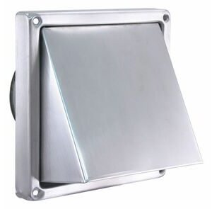 Gevelklep met schuine kap rvs 125mm