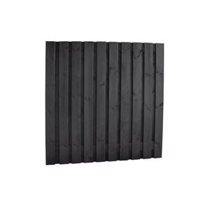 grenen plankenscherm zwart geimpregneerd recht 21 planks 1800x1800mm