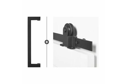 skantrae hang- en sluitwerkpak hsp516 schuifdeursysteem foxtrot greep biloxi zwart