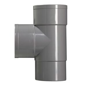 PVC HWA T-stuk 90° 2x lijmmof vernauwd spie eind 100mm