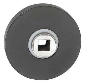 impresso rozet krukgat modulair, verdekt rond aluminium zwart paar 53x7mm